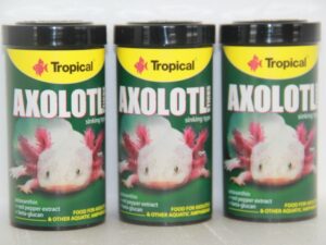 Axolotl sticks pot van 135g/250ml (zinkend voer voor carnivoren, ook voor xenopus)