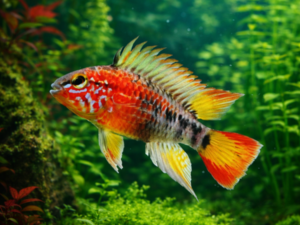 Vuurkop dwergcichlide